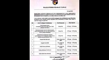 NOTIS : Notis SOP terbaharu yang dikeluar oleh pihak MPT.