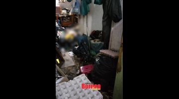 DITEMUKAN: Keadaan mangsa yang ditemukan tidak sedarkan diri dalam rumah berkenaan.