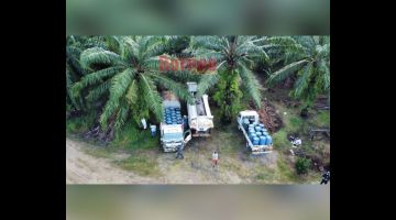 SELEWENG: Kegiatan penyelewengan barang kawalan minyak diesel bersubsidi yang dikesan semasa serbuan di Kampung Biah di sini.