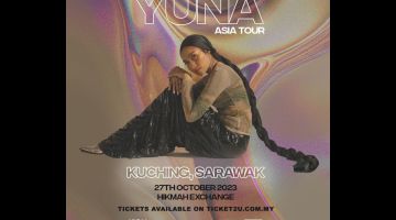 Poster Konsert Yuna Asia Tour pada 27 Oktober ini di Hikmah Exchange, Kuching.