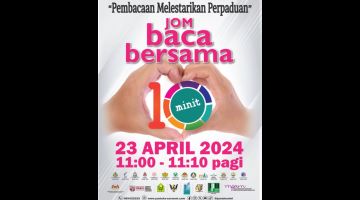 Program Jom Baca pada 23 April ini.