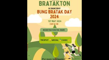 Sertai acara larian Bratakthon sempena sambutan Hari Bung Bratak pada 1 Mei di Kampung Tembawang  Sauh, Jalan Bau-Lundu. 